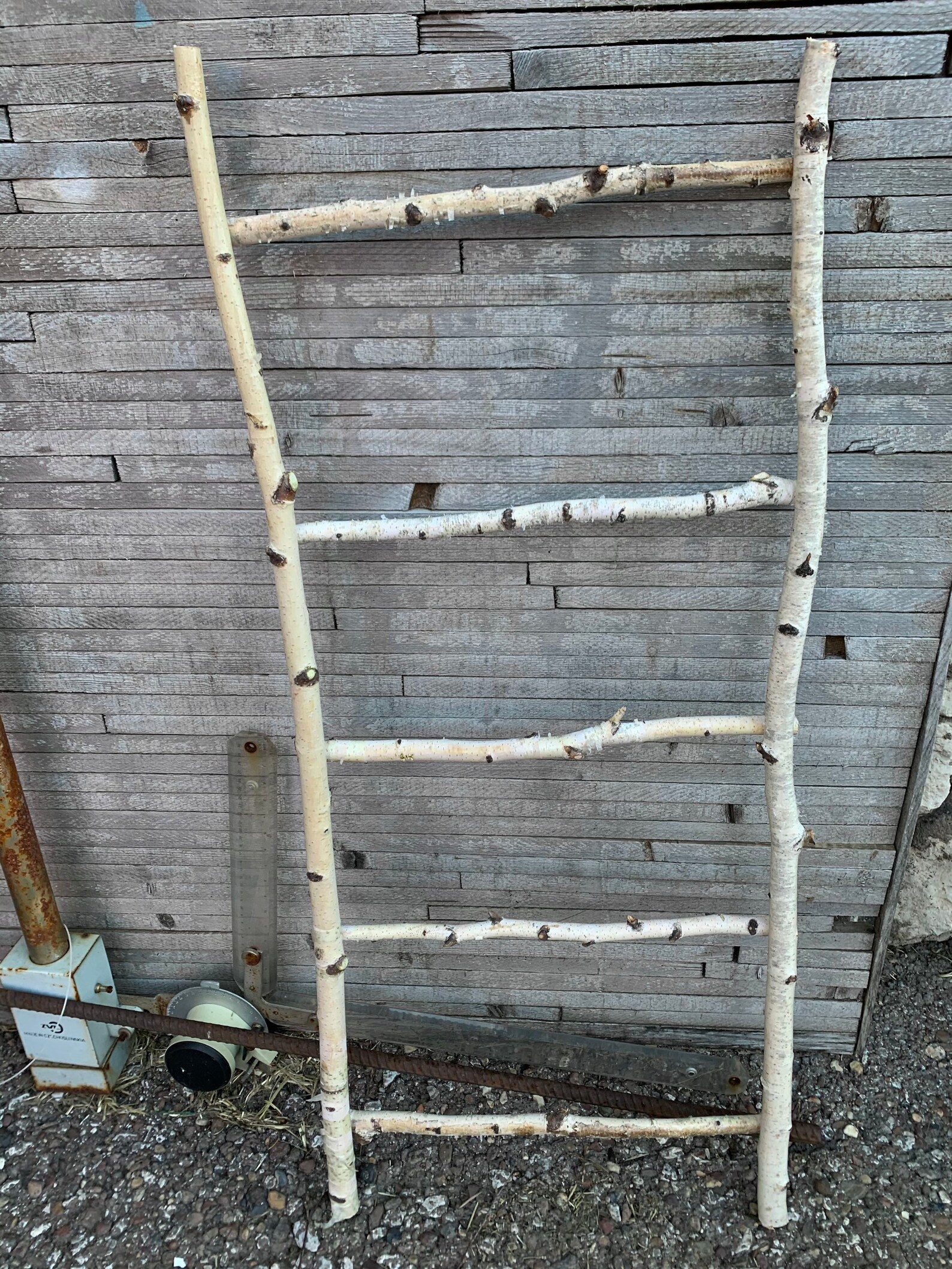 Decorative birch. Birch decor ladder. White birch poles. White Etsy