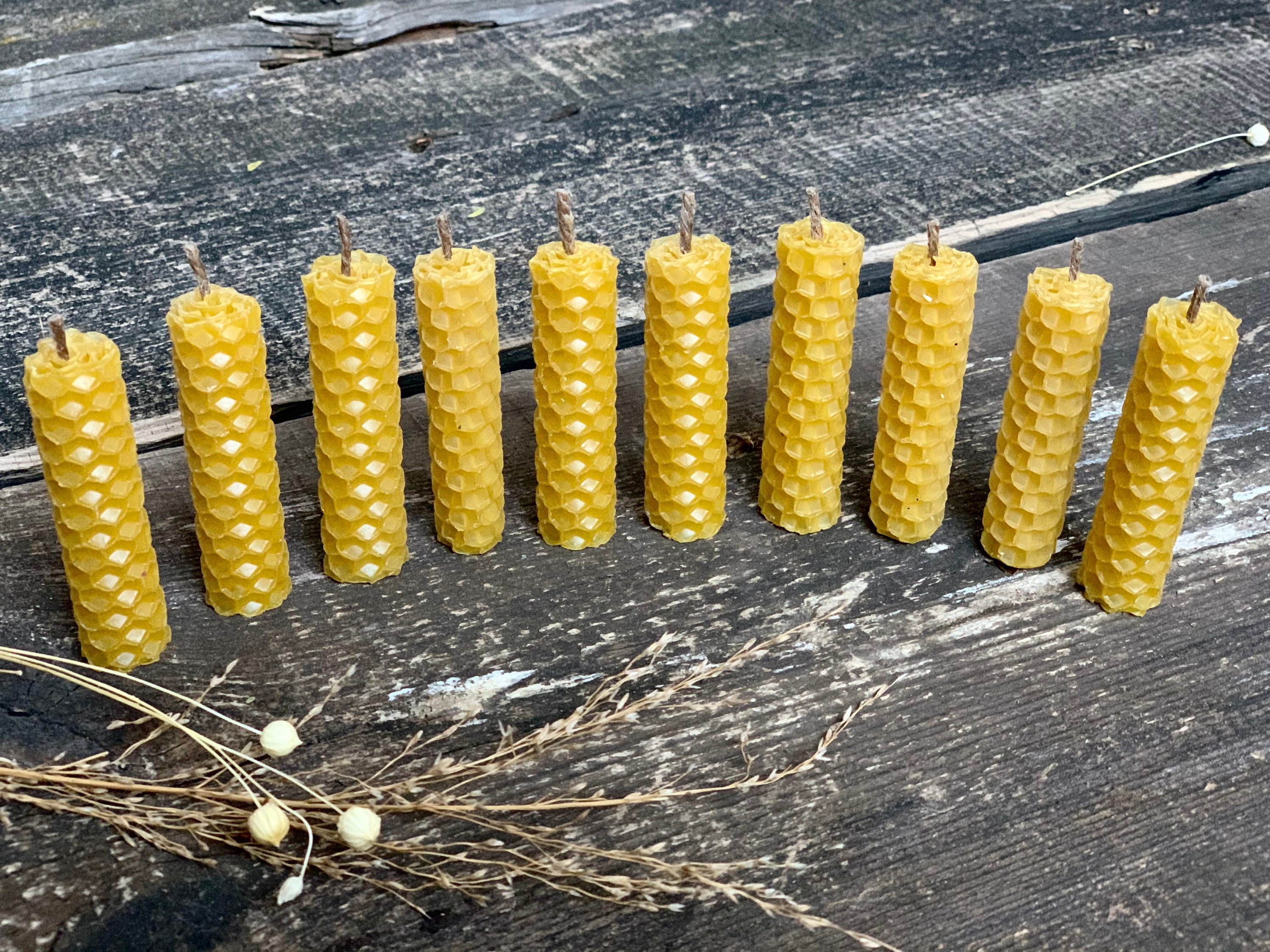 Mini Beeswax Candles Bulk. 100 pure beeswax candles. Small Etsy
