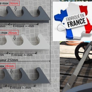 jeu de crémaillères de remplacement renforcées pour dossier de bain de soleil, transat et fauteuil de jardin image 2