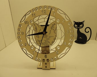 horloge de table bois / Cadeau / Anniversaire / Unique / Cuisine fabriqué en France