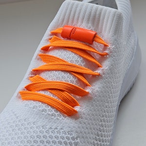 Cordones elásticos con hebilla magnética, cordones sin atar para zapatillas deportivas, cordones para niños, cordones planos unisex de 100 cm en 7 colores diferentes