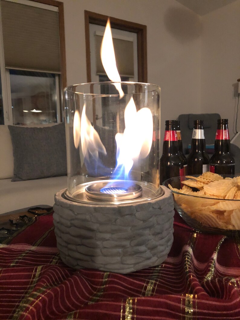 outdoor tabletop fireplace on Tabletop Fireplace Fire Pit Fire Bowl Portable Bio Etsy