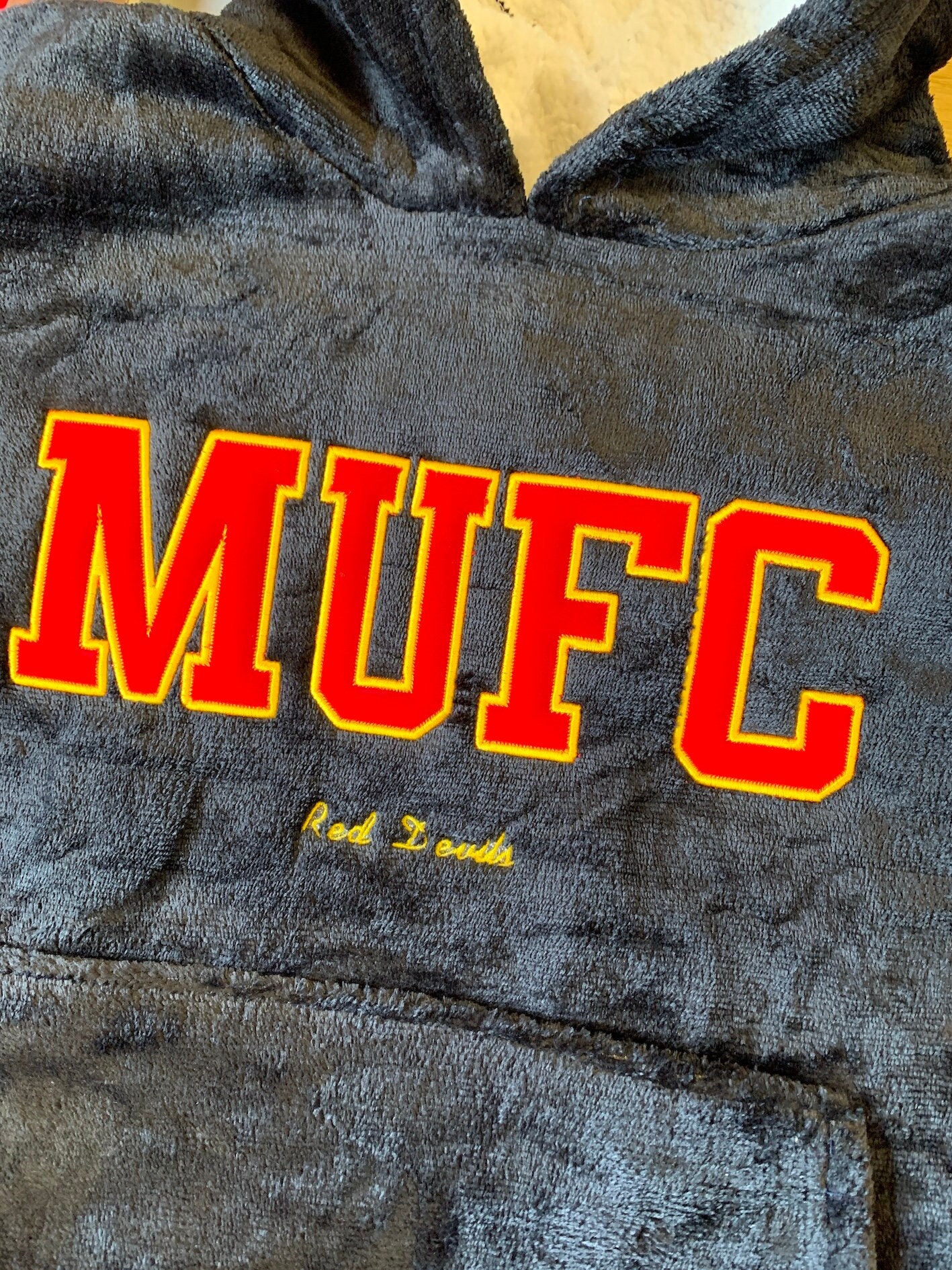 Man U Blanket Hoodie Sherpa Lined Super Soft Heavy Plush - Etsy Sweden