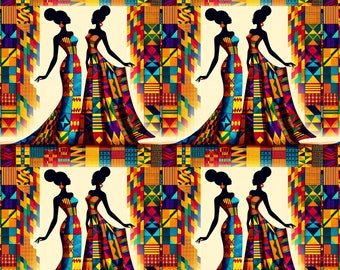 AfroChic Elegance Fabric/African Fabric/Yard.