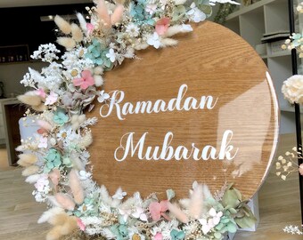 Wreath for front door personalised custom Ramadan Mubarak decoration