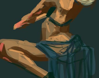 Custom Minimalist Figure Drawing from Photo | Artistic Portrait