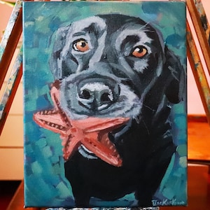 Custom Dog Portrait Painting | Painted Pet Portrait, Custom Pet Portrait, Pet Illustration, Personalized Gift For Pet Owners, Christmas Gift