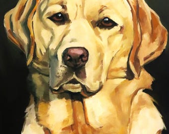Dog Portrait Custom Canvas: Hand-Painted Personalized Pet Art