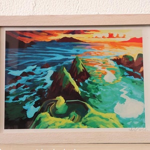 Penisola di Dingle / Stampa acrilica con paesaggio irlandese, decorazione murale panoramica, decorazione naturale per la casa, regalo per gli amanti della costa