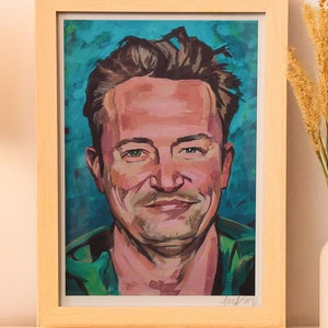 Matthew Perry &#39;Friends&#39; Portrait: Nostalgic TV Show Art Print