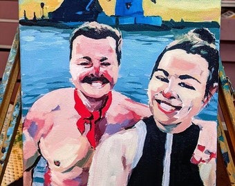 Hand-Painted Custom Portrait – Personalized Art Gift