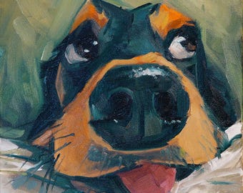 Puppy Thoughts: Original Oil Painting on Canvas, Irish Art