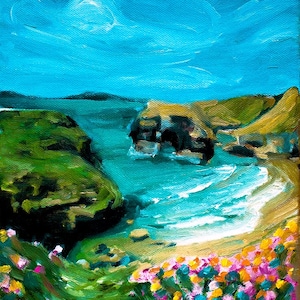 Nun's Beach, Ballybunion / Stampa acrilica con paesaggio costiero irlandese, arte murale panoramica, decorazione naturale per la casa, regalo per gli amanti del Kerry