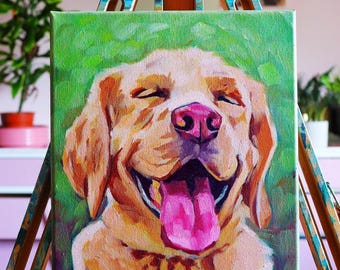 Paint Your Dog! Real Art - Actual Paint on Canvas, Original Artwork from Irish Artist