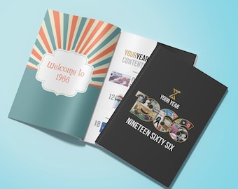 1966 Year You Were Born Book, A4, Hardcover, 60th Birthday, 60th Anniversary, Nostalgia, Memories.