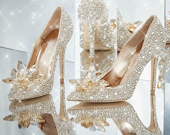 white and gold prom shoes