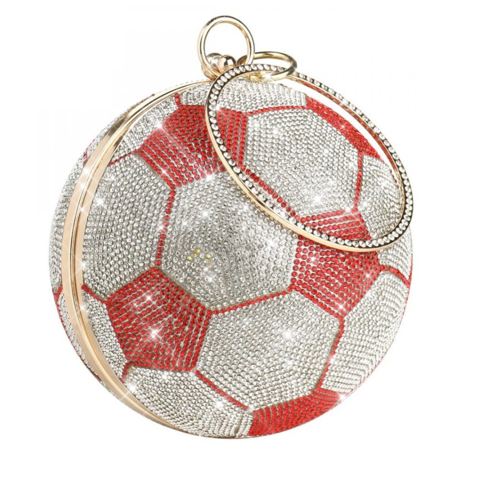 10 OFF Beautiful Crystal Rhinestone Soccer Ball Clutch Purse Etsy