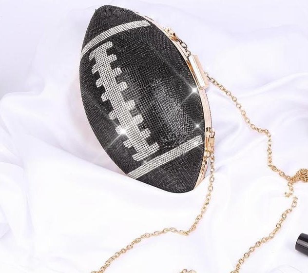 10 OFF Beautiful Crystal Rhinestone Football Clutch Purse Etsy