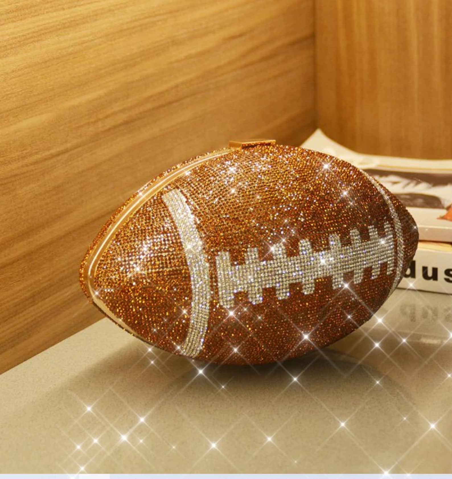 10 OFF Beautiful Crystal Rhinestone Football Clutch Purse Etsy