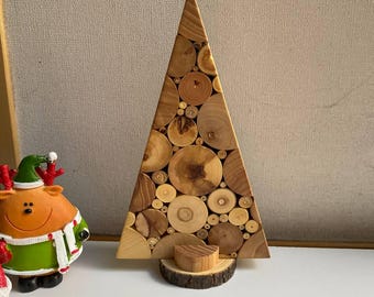 Christmas tree wood high 6 3/8" Reclaimed wood Christmas tree, Xmas tree wood, Christmas tree Ornament, Rustic Christmas tree tabletop décor
