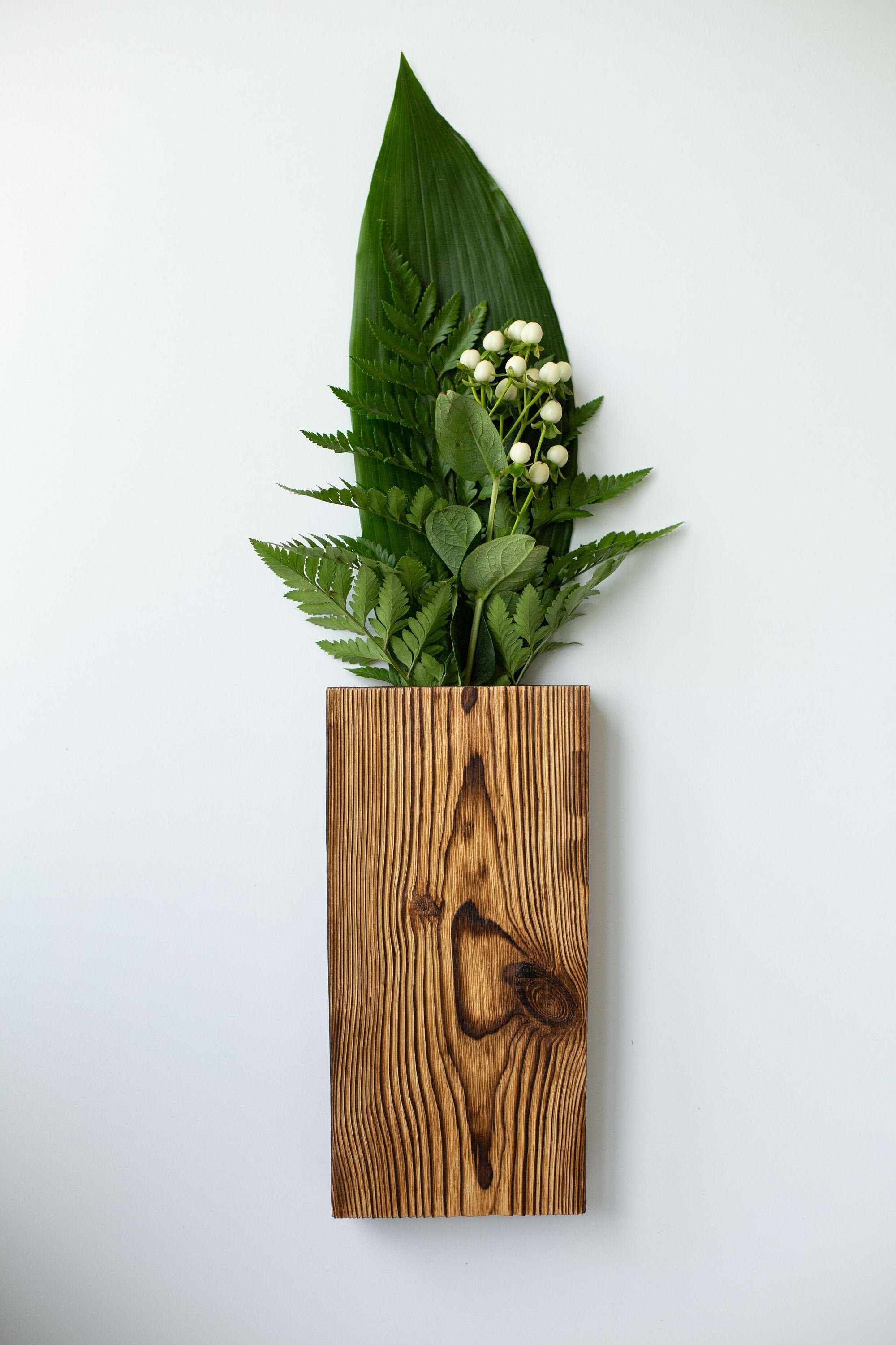 Wood Plant Holder Wall Faux flower wall d??cor Wall Wood | Etsy