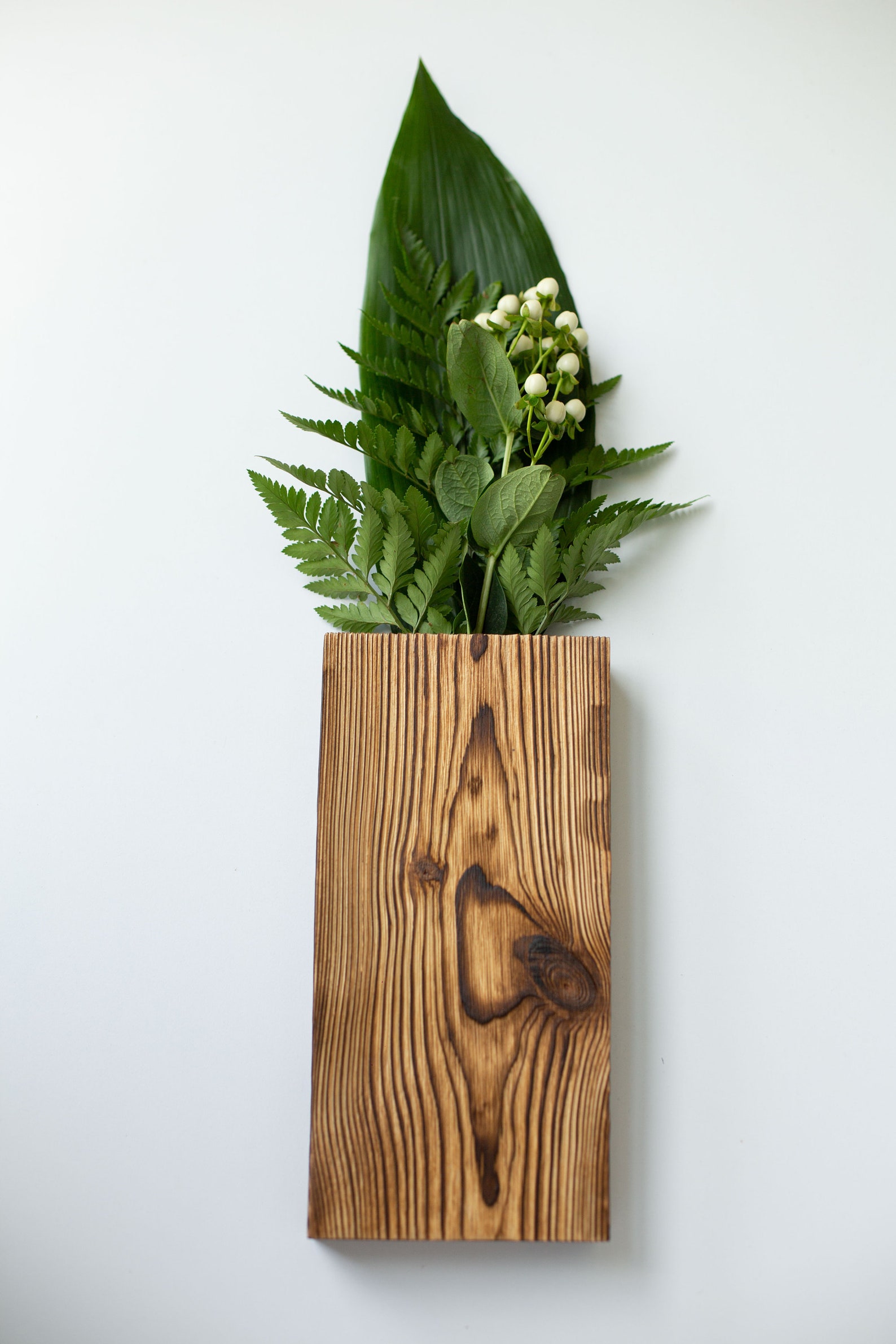 Wood Plant Holder Wall Faux flower wall décor Wall Wood Etsy