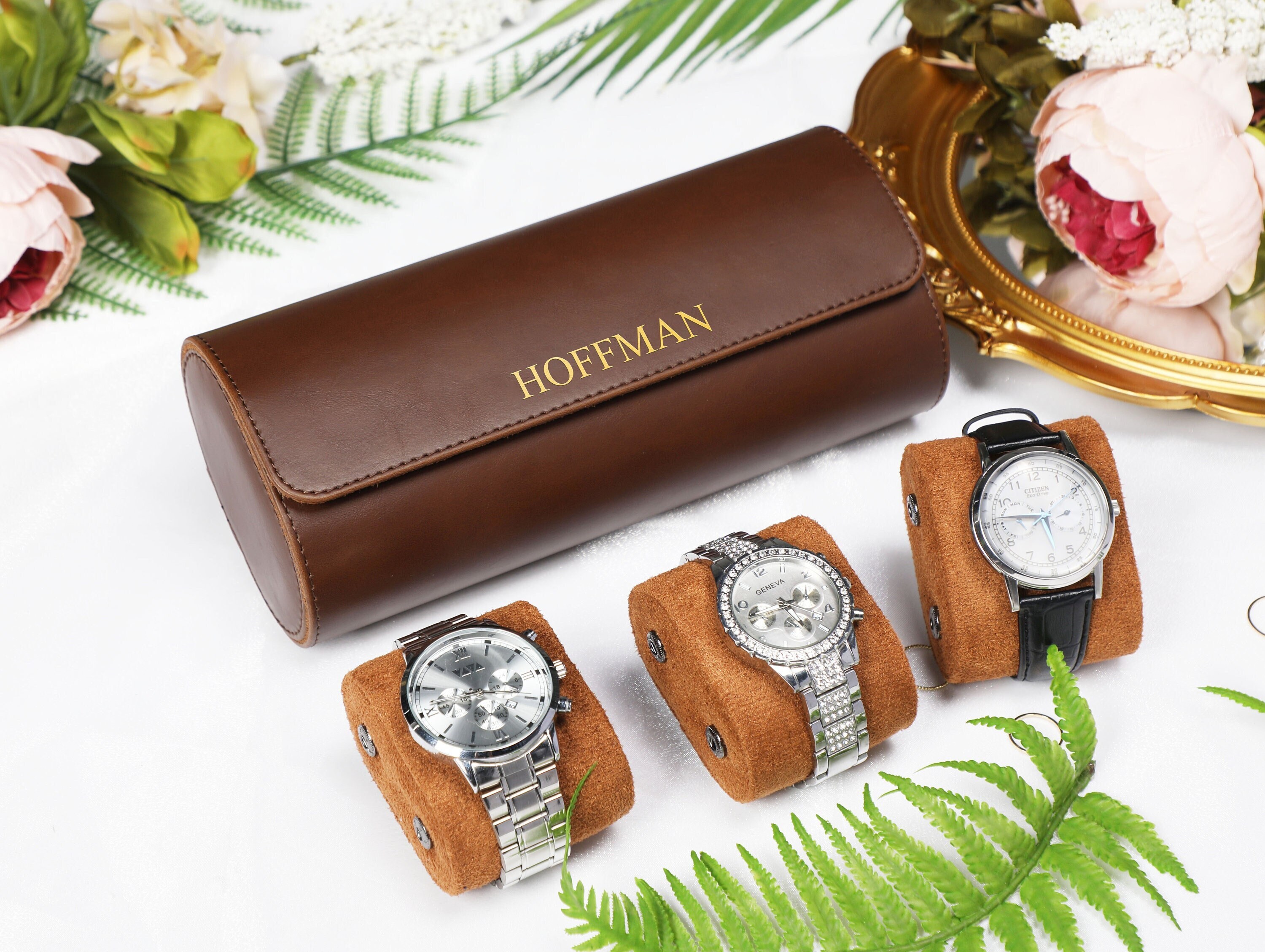 Leather Watch Box for Men Customized Watch Display Collection 