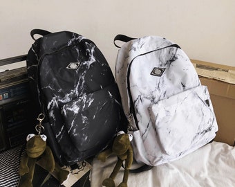 cute marble backpacks
