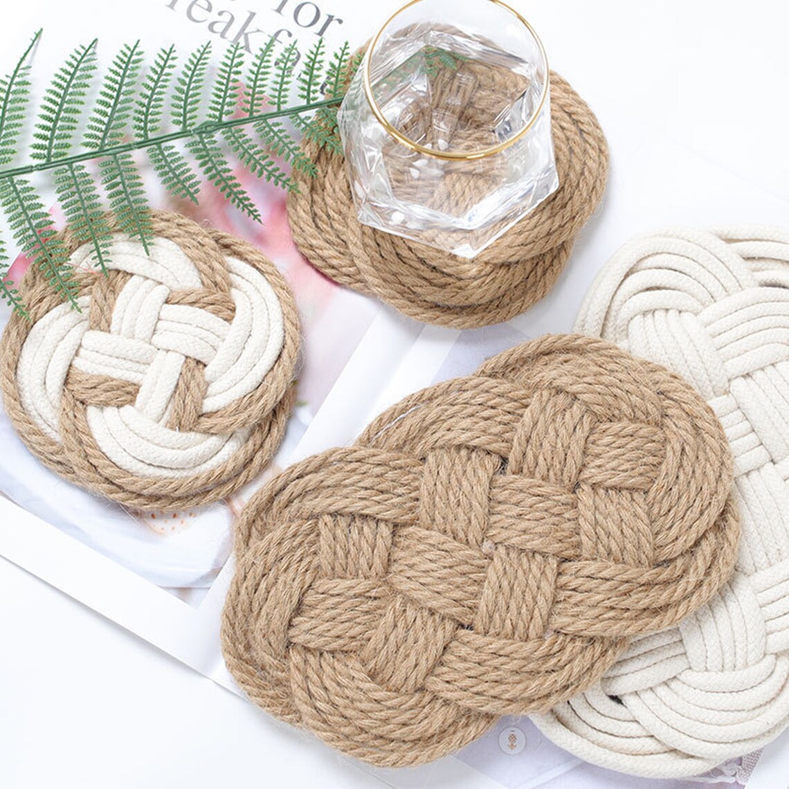 New Fashion Cotton Rope Placemat Coasters Macrame for Etsy