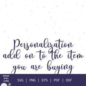 Personalization of one design in my shop
