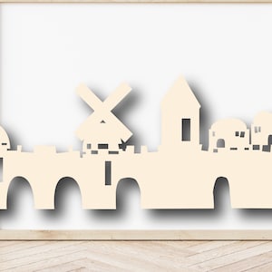 Jerusalem old city skyline svg | svg | Jerusalem papercut svg | papercut svg | Jewish | Israel | Glowforge | laser files