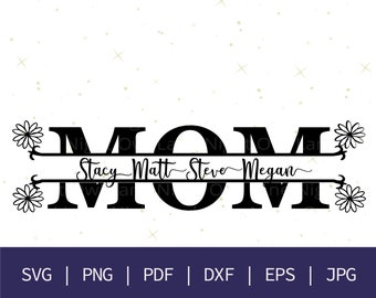 Mom Monogram Svg Etsy