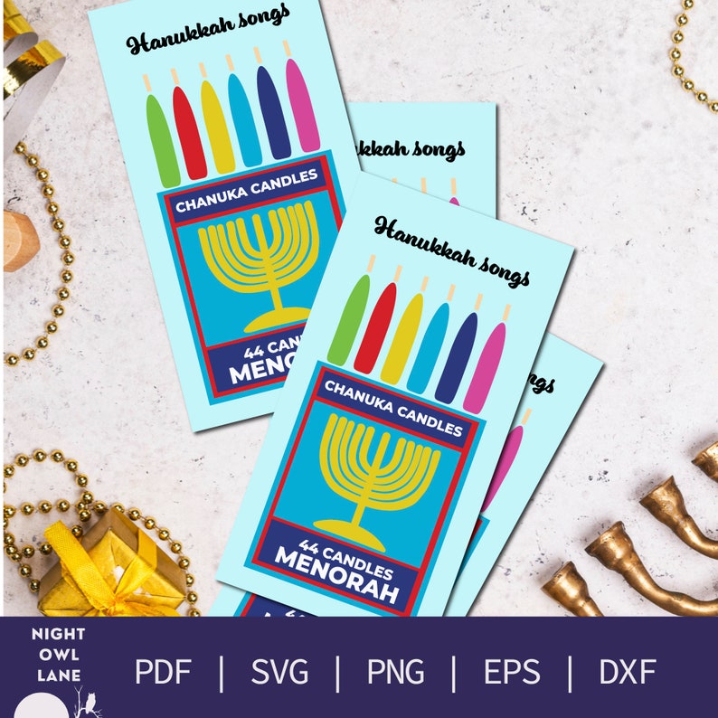 Hanukkah Candles Svg Menorah Candles Svg Box of Hanukka Etsy