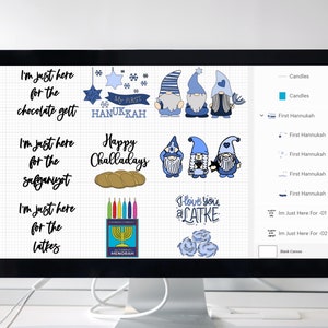 Cute Hanukkah svg bundle | hanukkah svg | hallah days new svg | love you a latke svg | hanukkah svg designs for Jewish gifts | Png