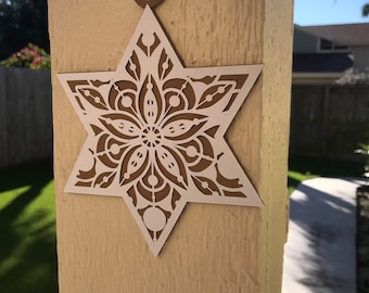 Jewish star ornament svg | Jewish | laser cut files | ornament Glowforge files | Digital download | stars cut files