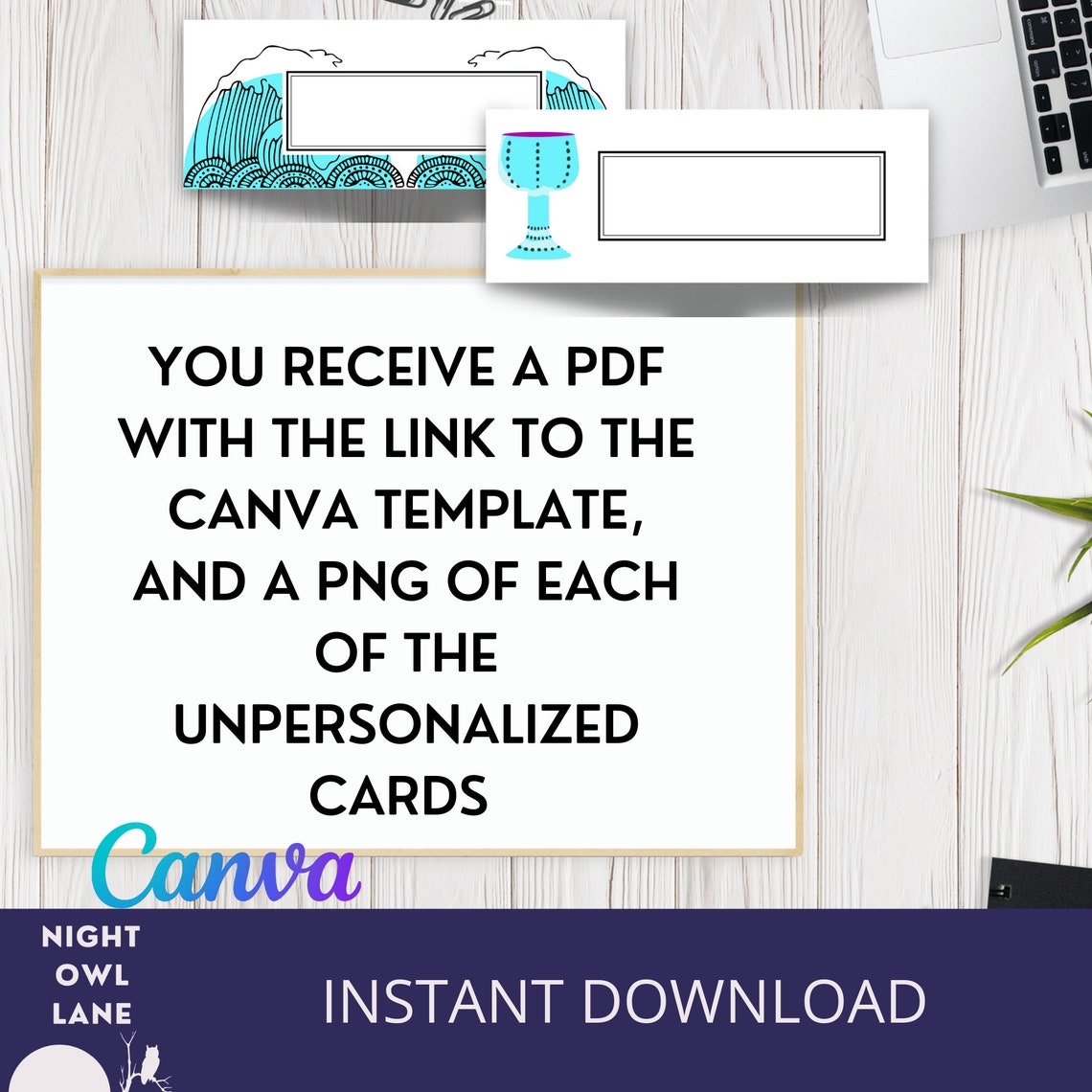 Passover Placecard Canva Template Passover Placecards | Etsy
