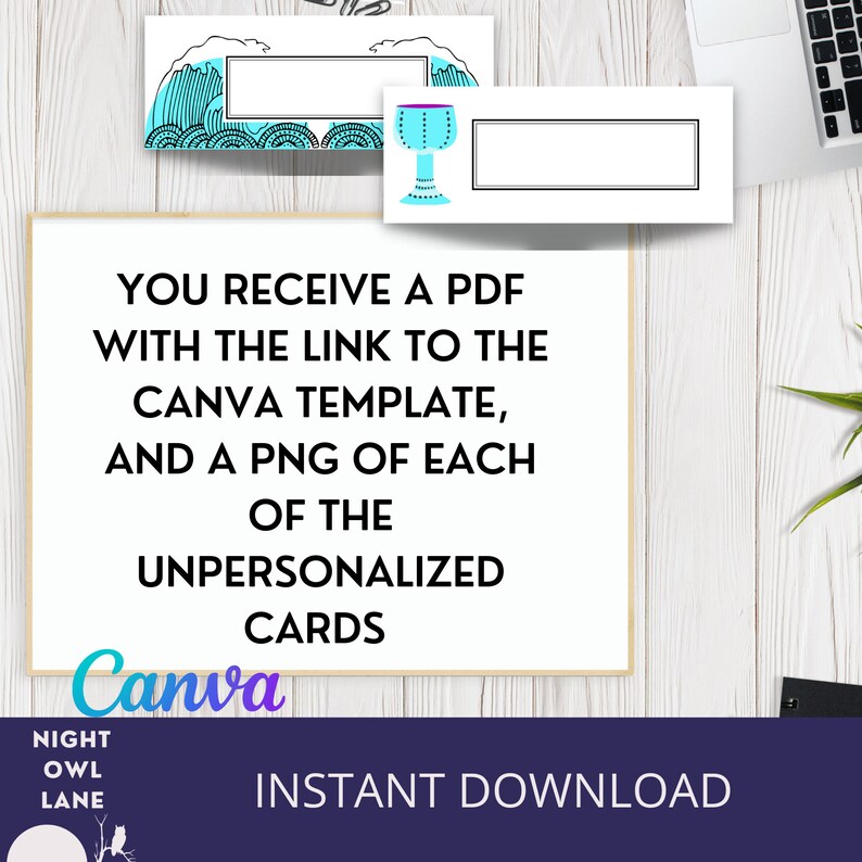Passover Placecard Canva Template Passover Placecards | Etsy