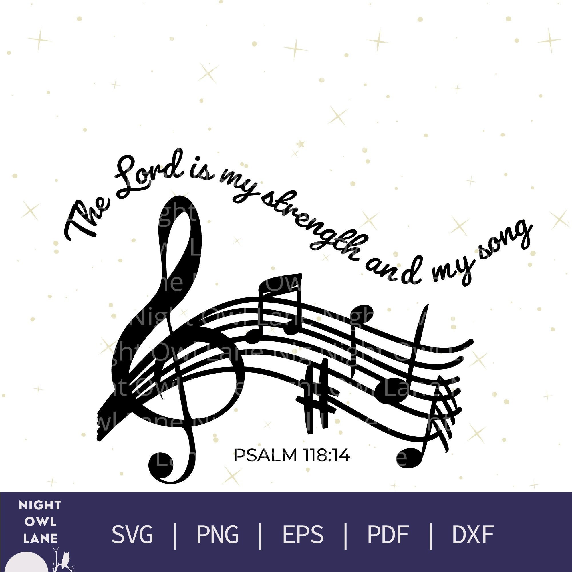The Lord is My Strength and My Song Svg Christian Svg - Etsy