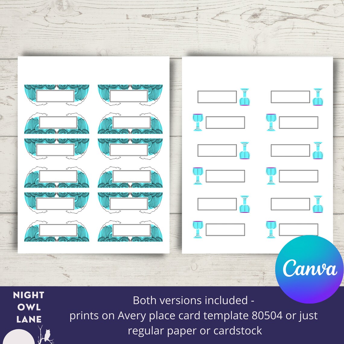 Passover Placecard Canva Template Passover Placecards | Etsy