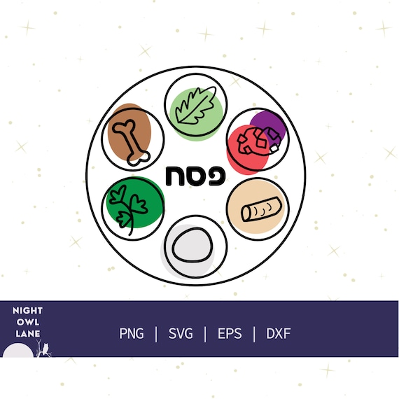 Seder Plate Svg Seder Plate Sublimation Sedar Plate Svg Etsy