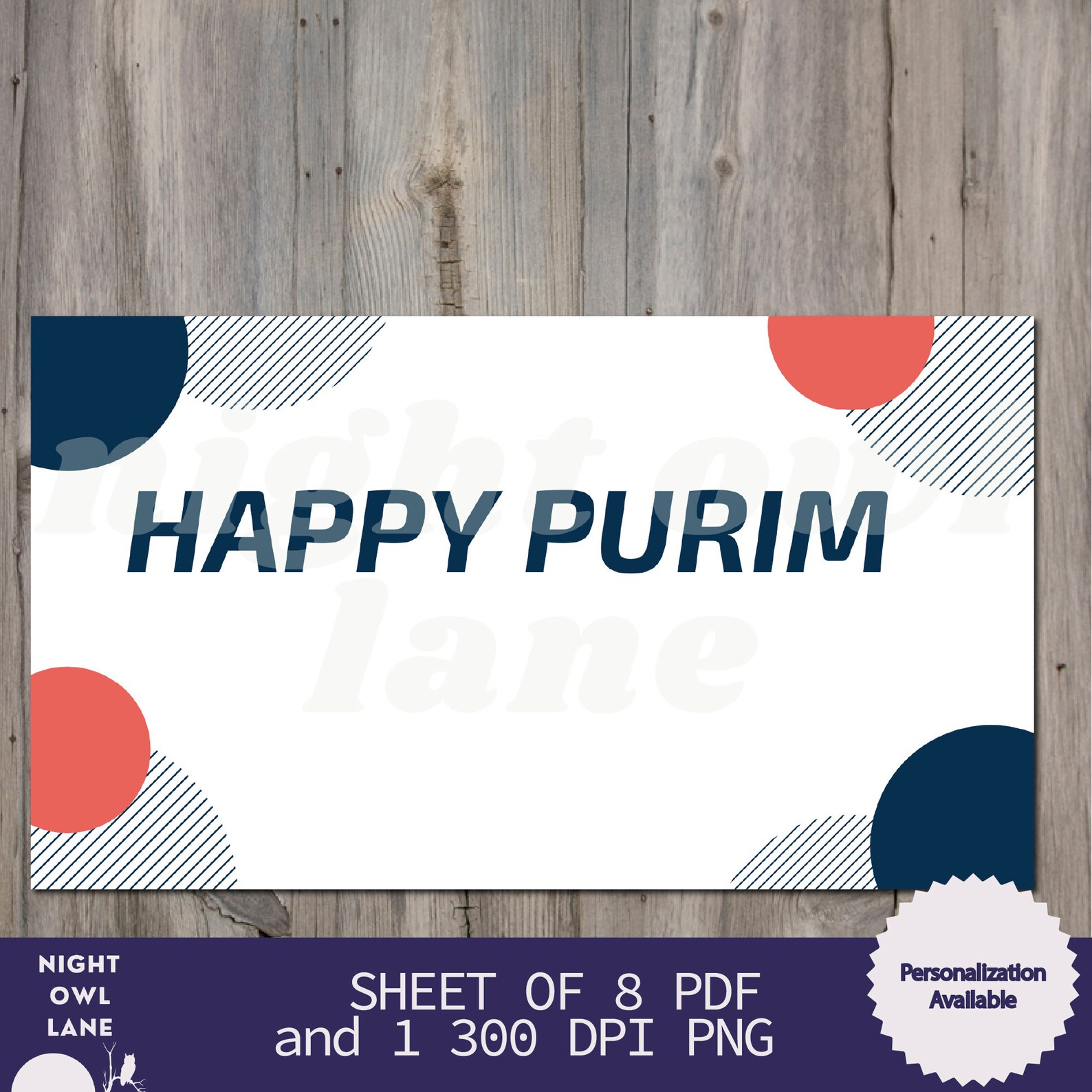 Personalized Purim gift tag Purim png Purim PDF Purim pdf Etsy