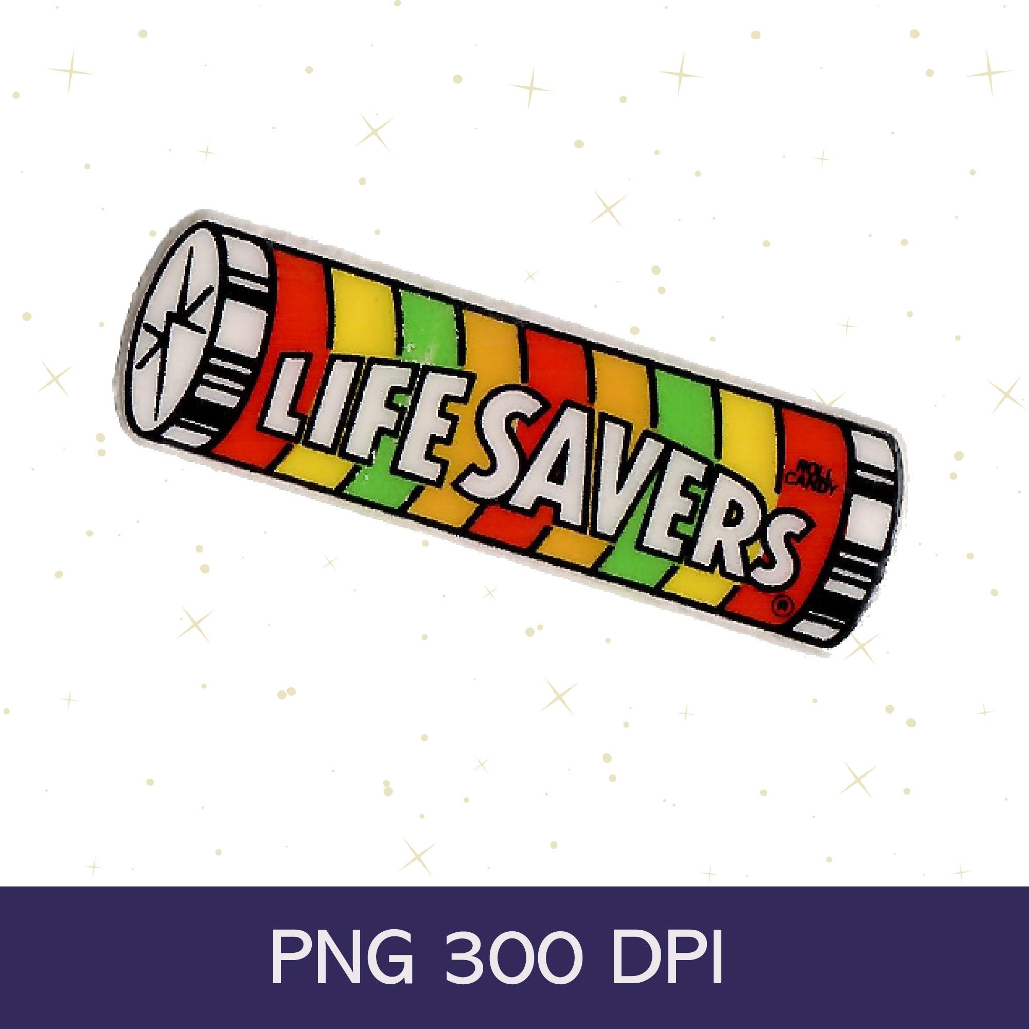 Lifesavers Candy Sticker Digital Image Lifesavers Png Retro Etsy