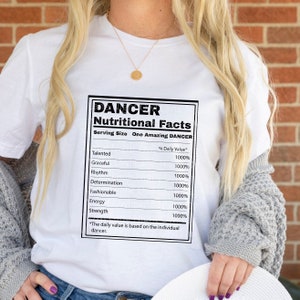 Dancer Nutrition Facts SVG | Nutrition facts svg | dancer svg | Svg files for cricut | Png