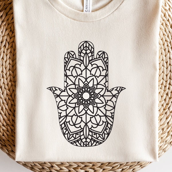 Hamsa svg | Hamsa mandala | svg files for Cricut | printable wall art