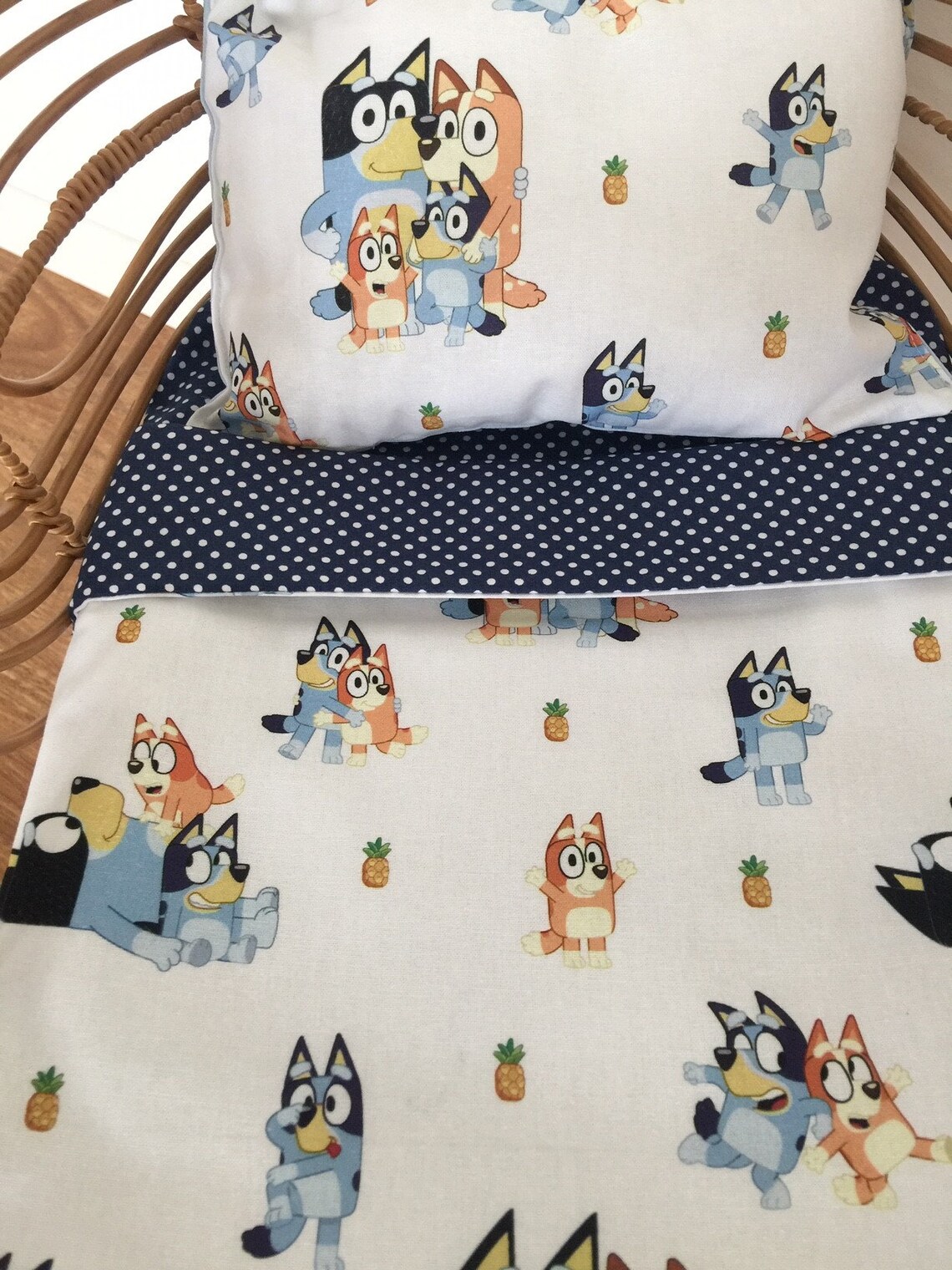 Bluey blue Dolls Bedding 3 piece set Etsy