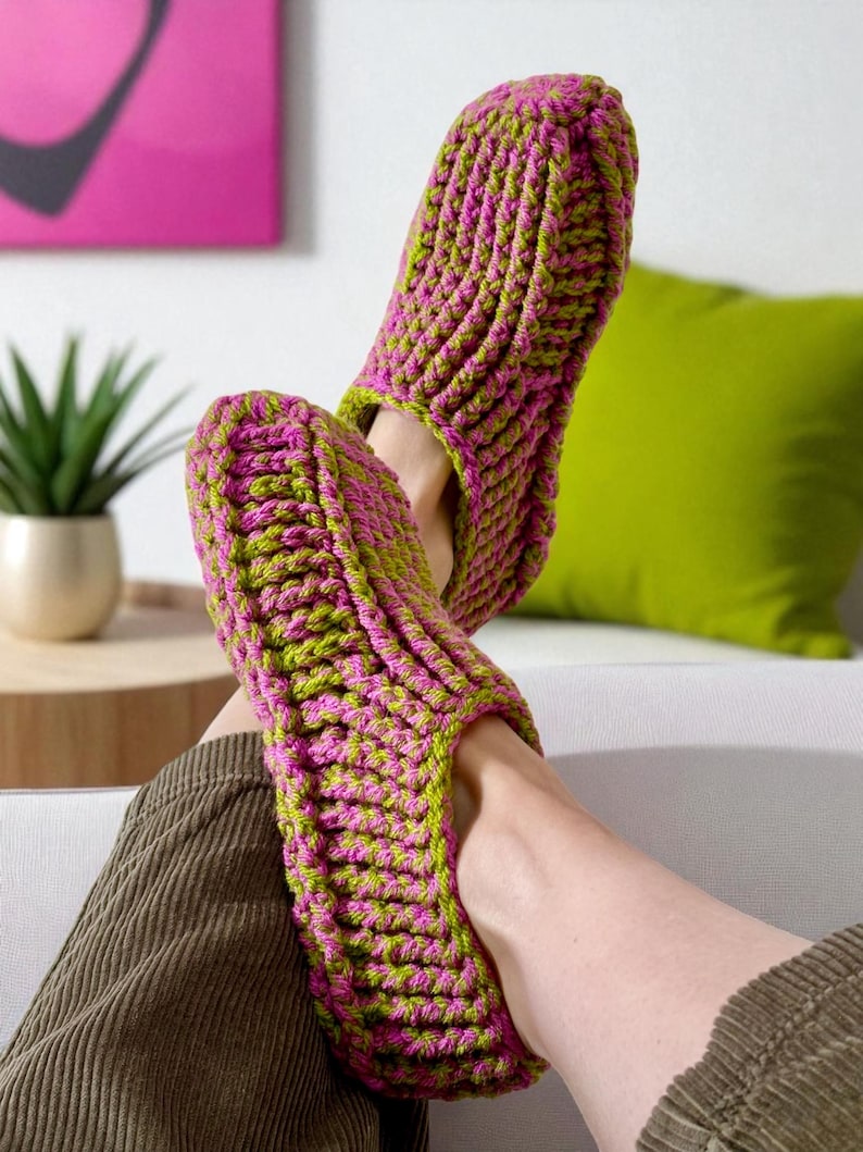 Crochet Slipper Socks Pettern image 6