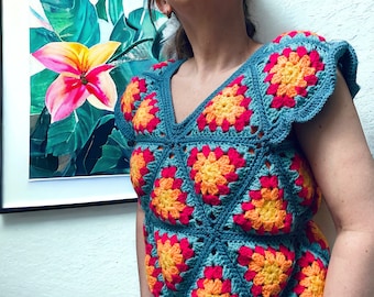 Tropical Triangle Tank Crochet Top Pattern
