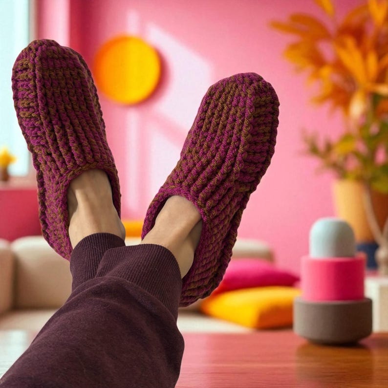 Crochet Slipper Socks Pettern image 10