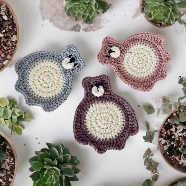 Simple Crochet Bear Coaster Pattern