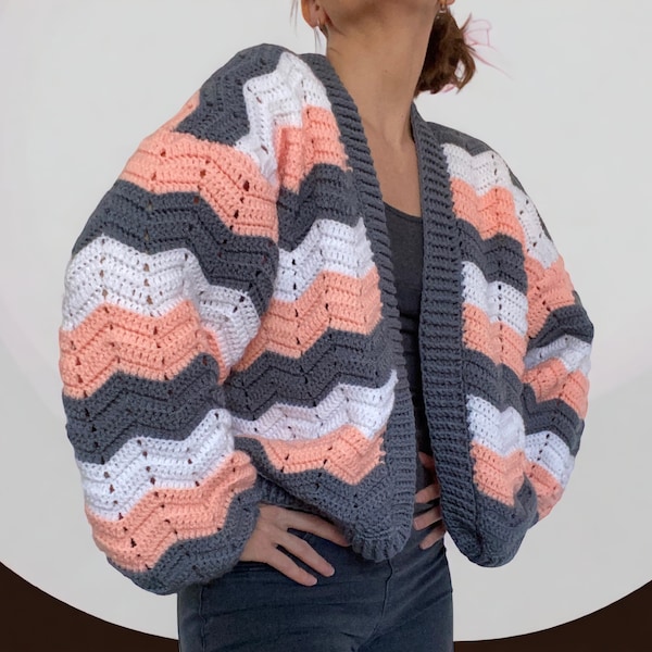 Modèle de cardigan au crochet Apricot Valley